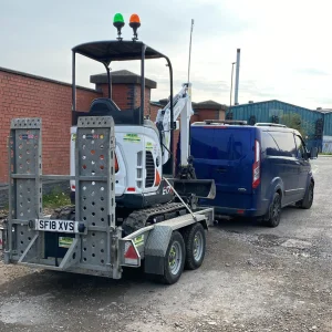 Digger Attached To Van